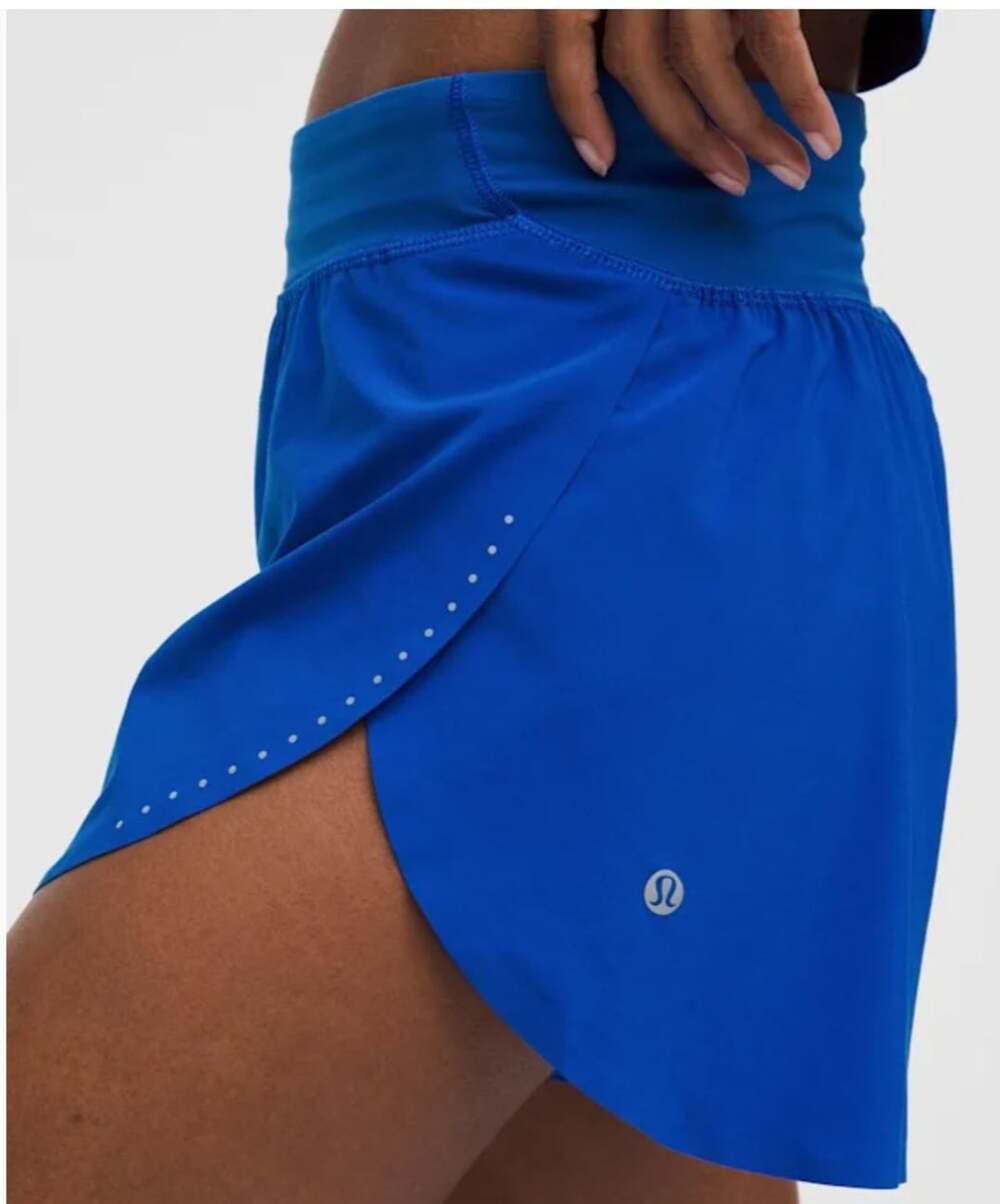 LULULEMON Fast and Free High-Rise Split Short 3" Galactic Cobalt Blue